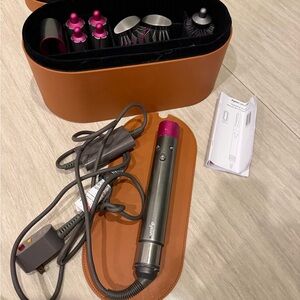 Dyson Hair Styler with Pink Accents used but deep cleaned box with defects
